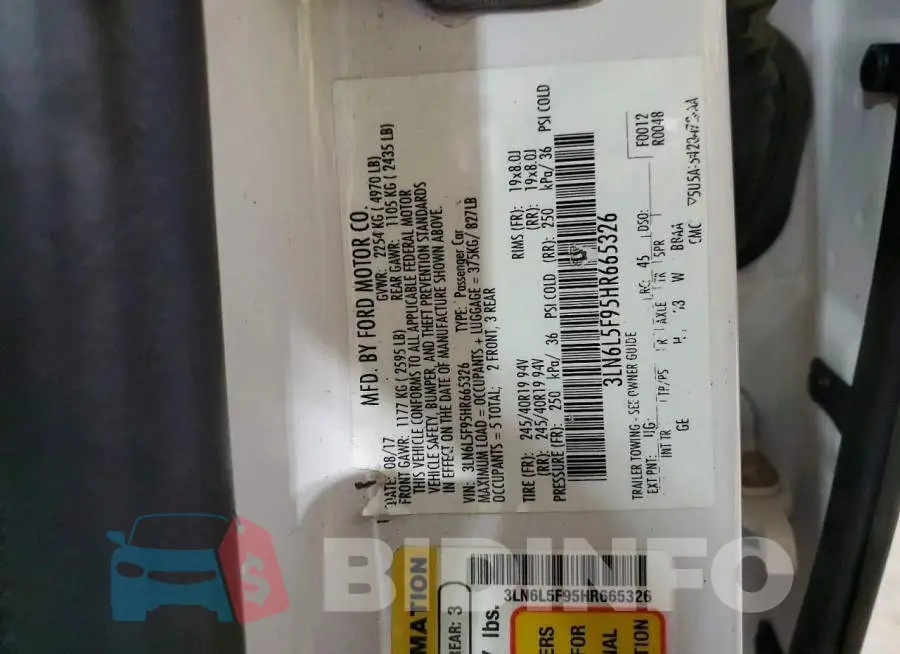 3LN6L5F95HR665326 Photo# 12