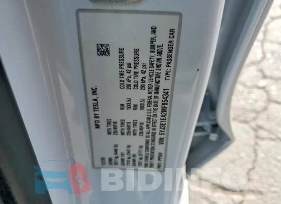 5YJ3E1EA2MF854341 Photo# 12