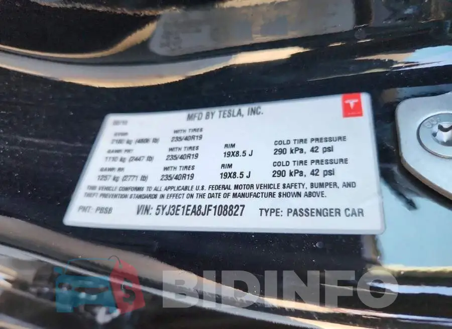 5YJ3E1EA8JF108827 Photo# 12