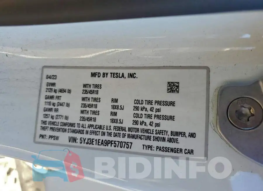 5YJ3E1EA9PF570757 Photo# 12