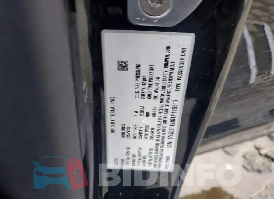 5YJ3E1EB6TF116517 Photo# 12