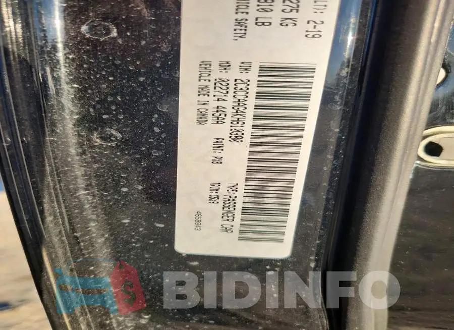 2C3CCAAG4KH610380 Photo# 12