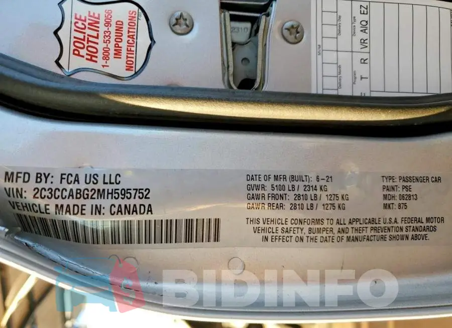 2C3CCABG2MH595752 Photo# 12