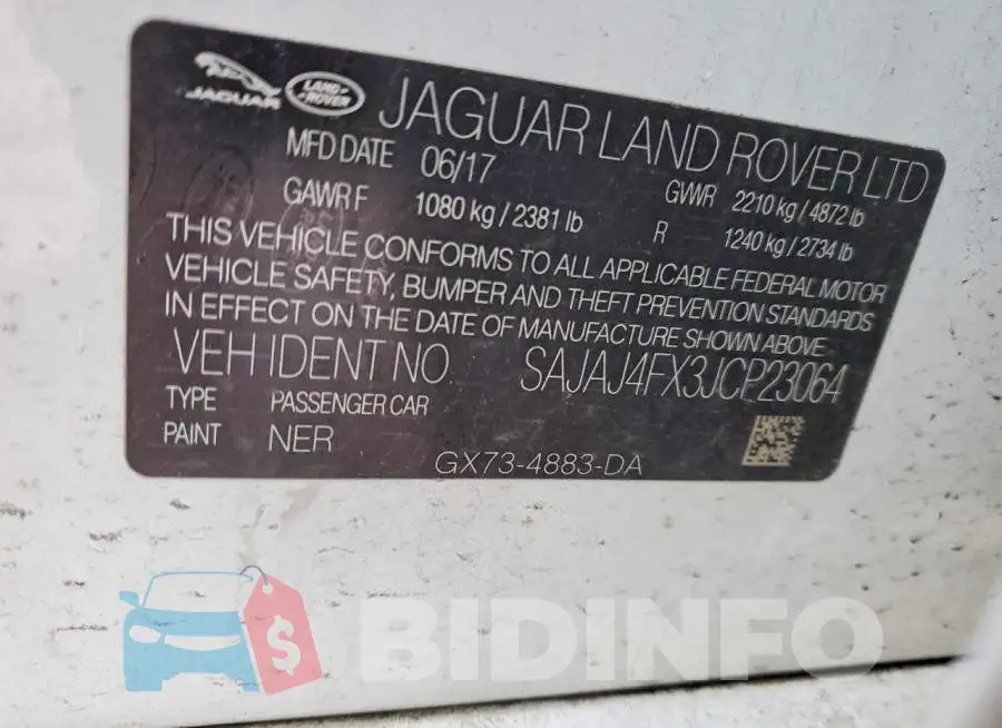 SAJAJ4FX3JCP23064 Photo# 12