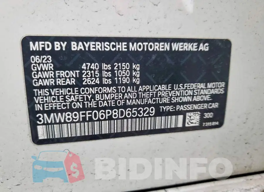 3MW89FF06P8D65329 Photo# 13