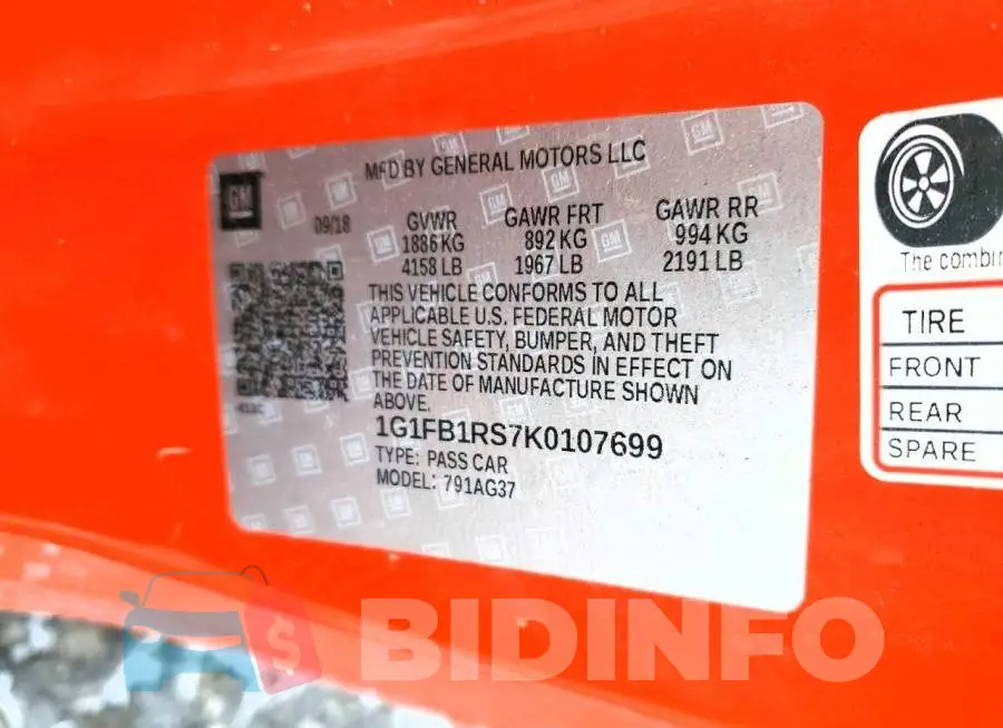 1G1FB1RS7K0107699 Photo# 12