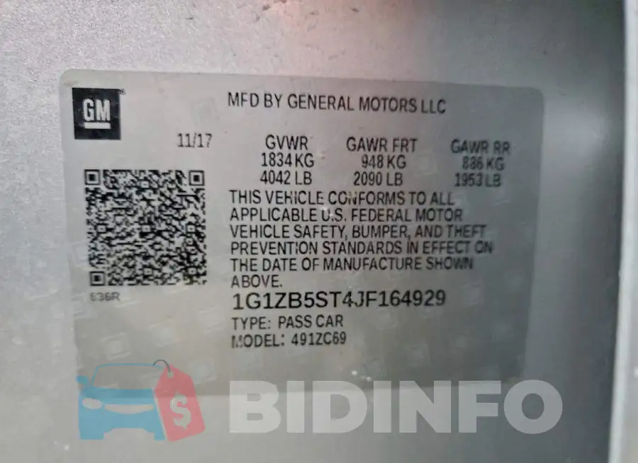 1G1ZB5ST4JF164929 Photo# 12