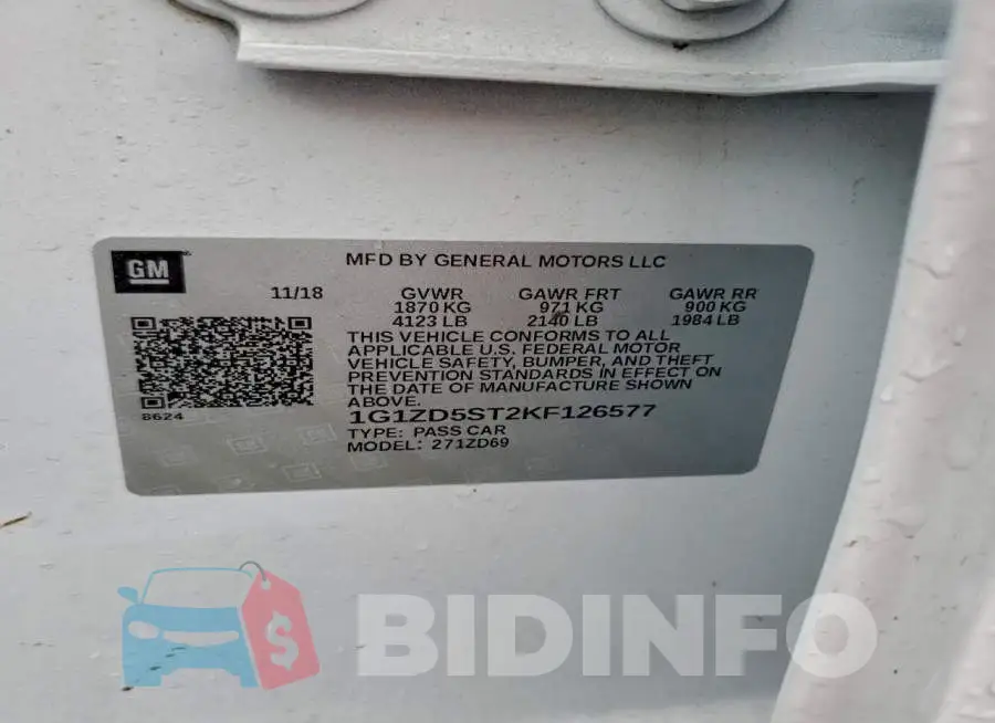 1G1ZD5ST2KF126577 Photo# 12