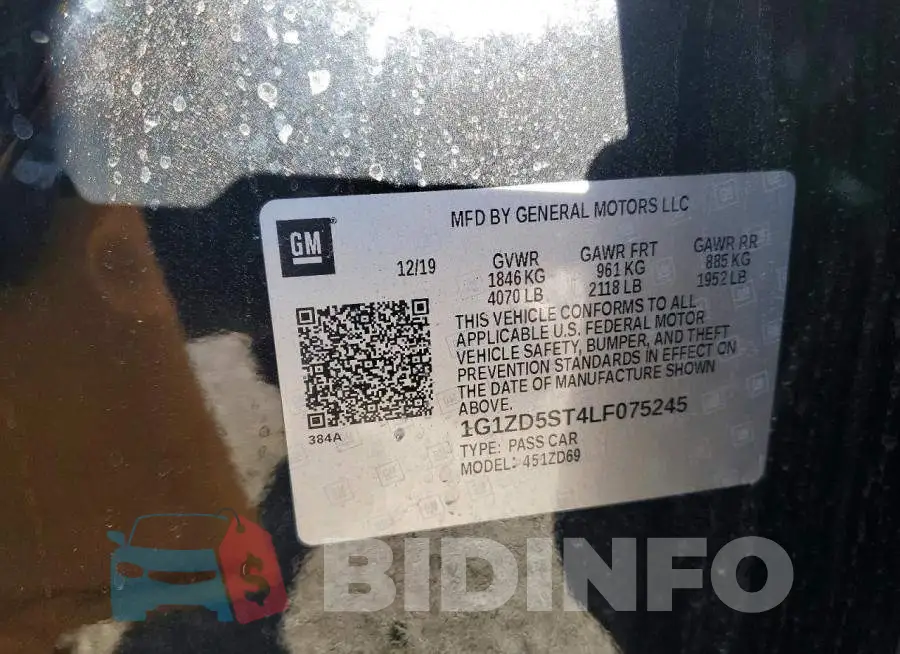 1G1ZD5ST4LF075245 Photo# 12