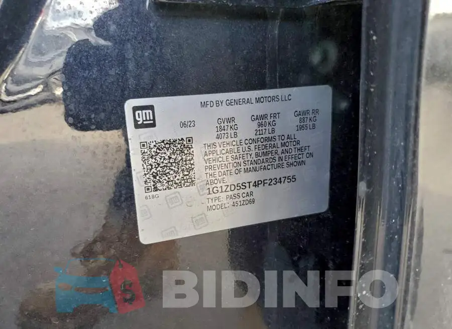 1G1ZD5ST4PF234755 Photo# 12