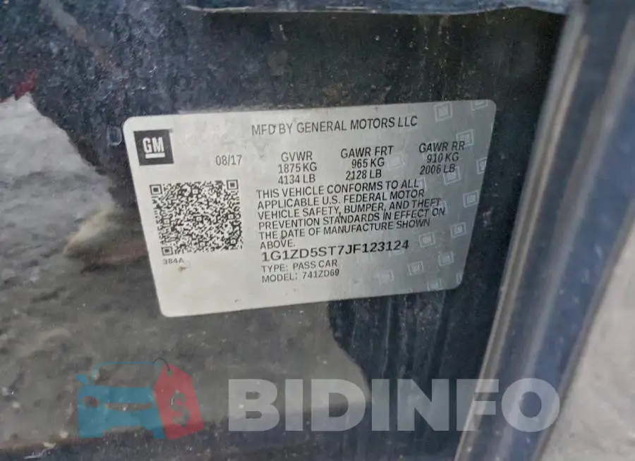 1G1ZD5ST7JF123124 Photo# 12