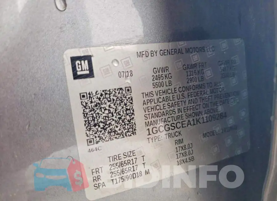 1GCGSCEA1K1109284 Photo# 13
