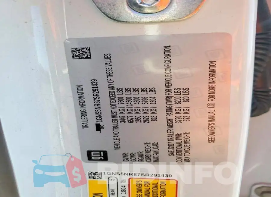 1GNS5NR87SR291439 Photo# 14
