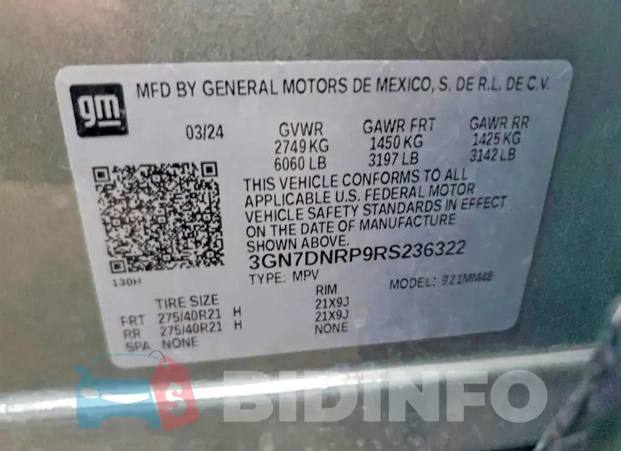 3GN7DNRP9RS236322 Photo# 13