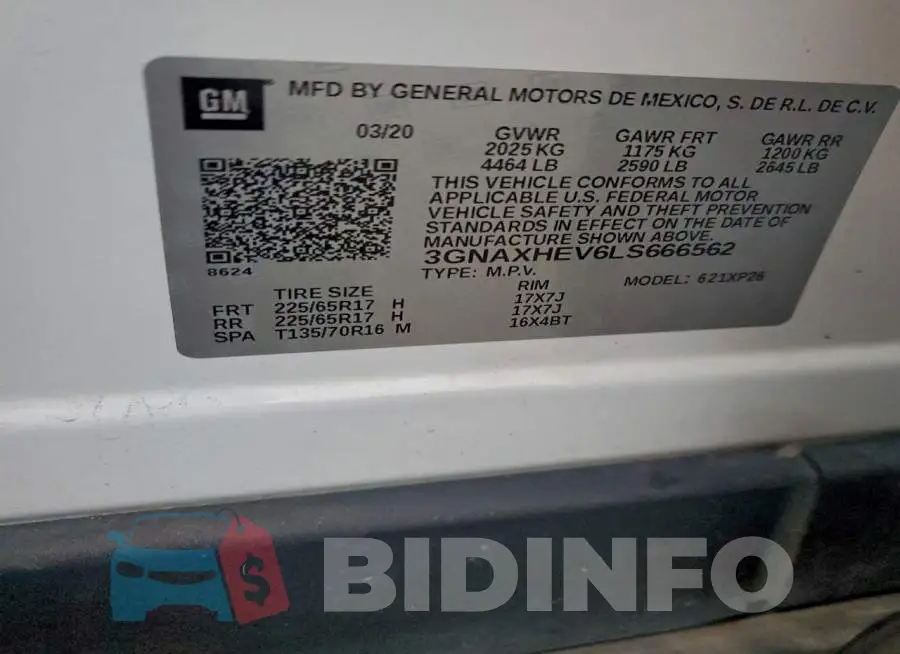 3GNAXHEV6LS666562 Photo# 13