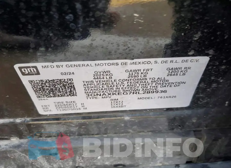 3GNAXKEG7RL289936 Photo# 12