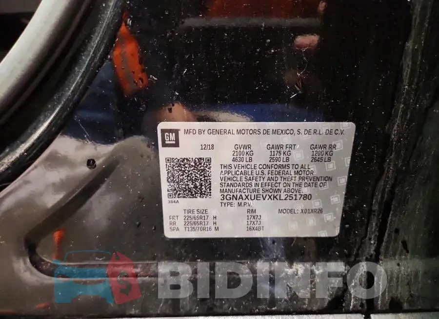 3GNAXUEVXKL251780 Photo# 13