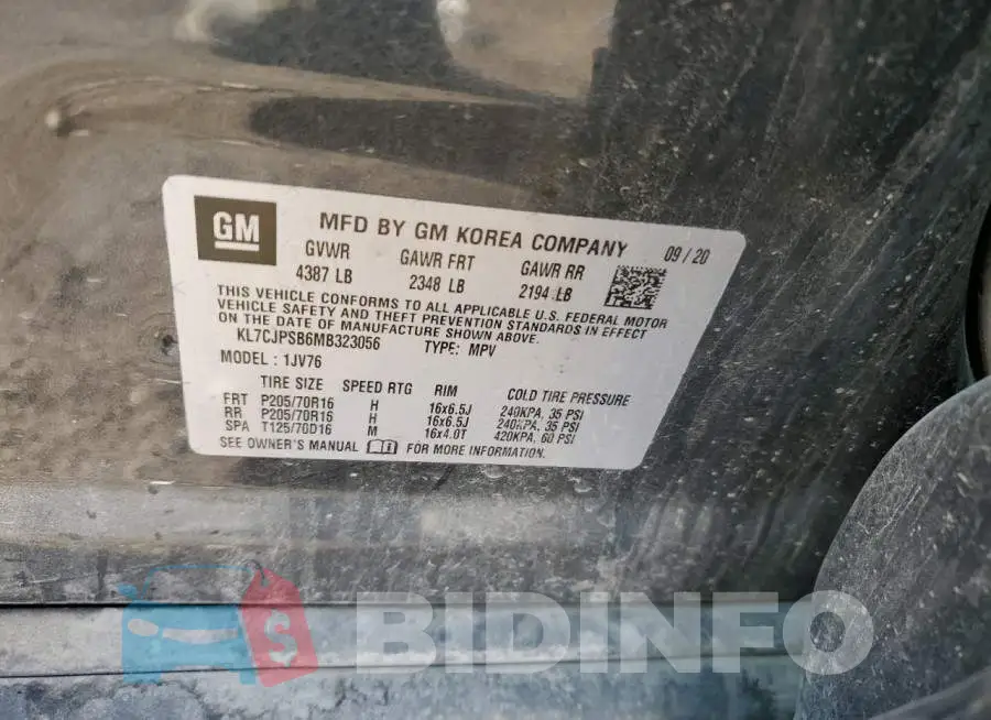 KL7CJPSB6MB323056 Photo# 13