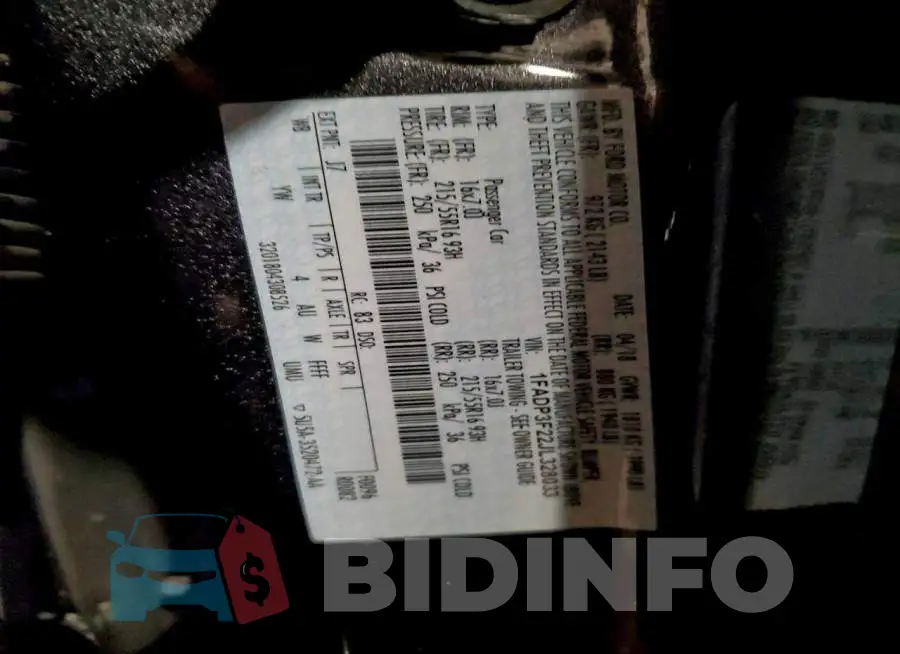 1FADP3F22JL328033 Photo# 12