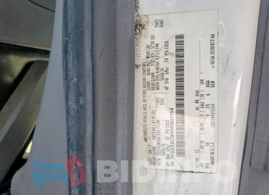 1FDZX2CM1HKB01704 Photo# 13