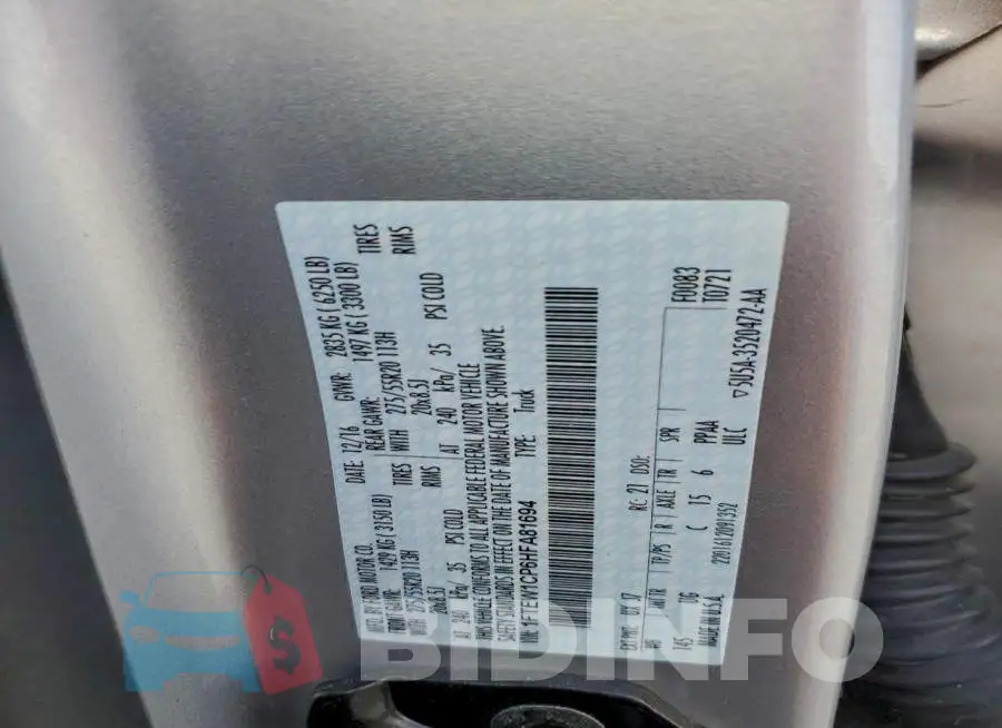 1FTEW1CP6HFA81694 Photo# 12