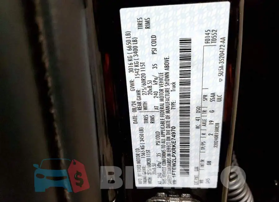 1FTEW2LPXRKE74970 Photo# 12