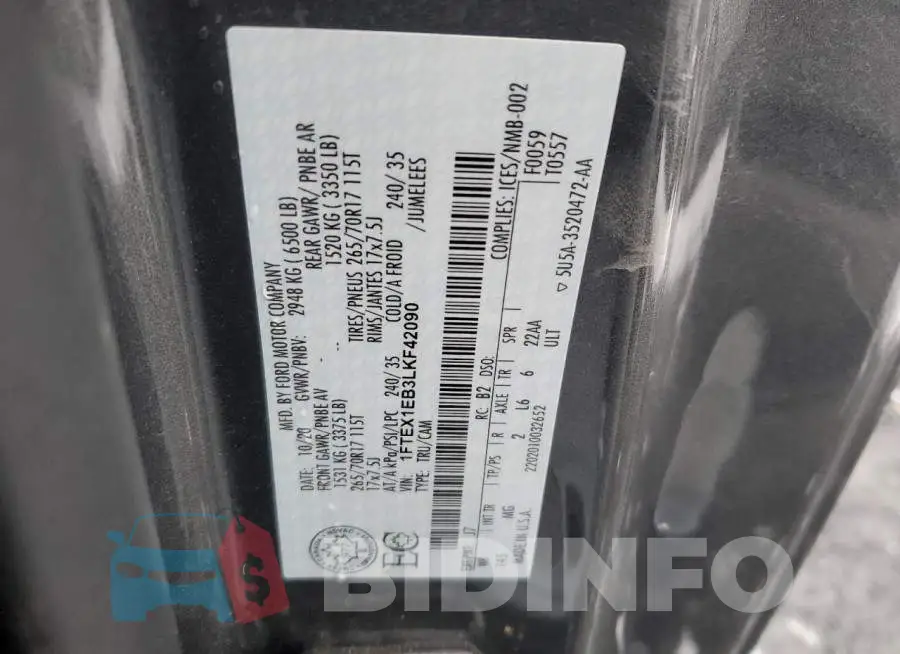 1FTEX1EB3LKF42090 Photo# 13