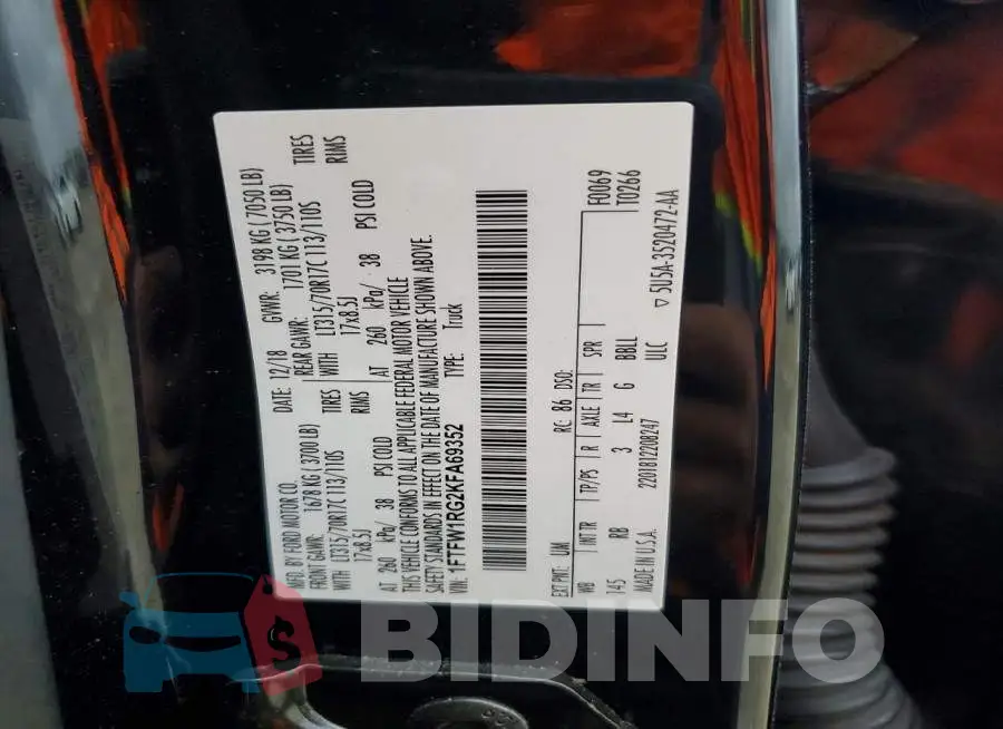 1FTFW1RG2KFA69352 Photo# 13