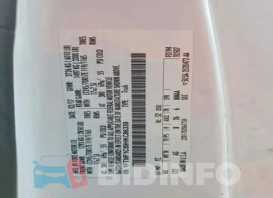 1FTMF1C89HKC86339 Photo# 13