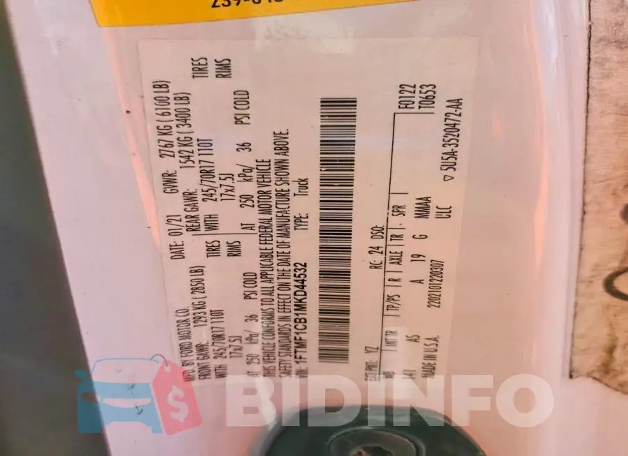 1FTMF1CB1MKD44532 Photo# 12