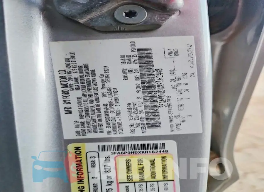 3FA6P0HDXKR162448 Photo# 12