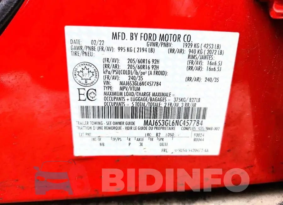 MAJ6S3GL6NC457784 Photo# 12