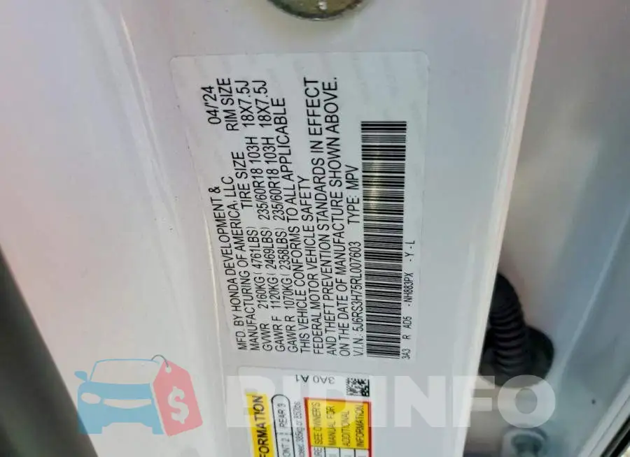 5J6RS3H75RL007603 Photo# 13