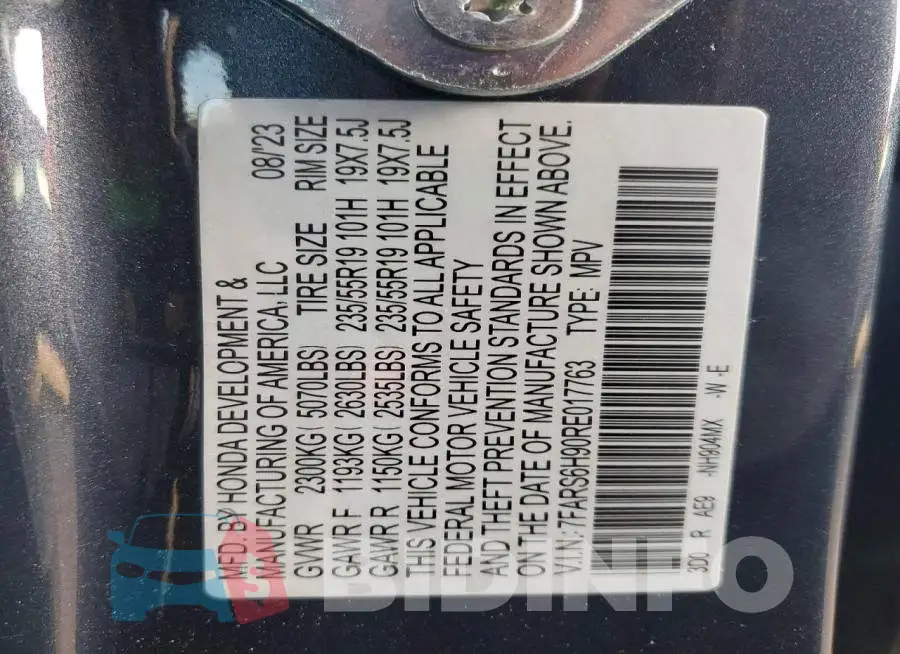 7FARS6H90RE017763 Photo# 13