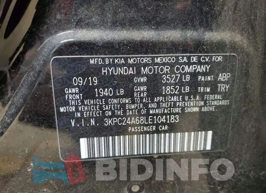 3KPC24A68LE104183 Photo# 12