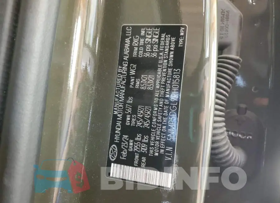 5NMP5DGL9RH015813 Photo# 13