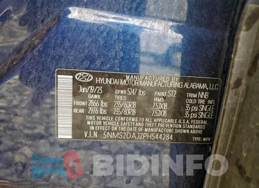5NMS2DAJ2PH544284 Photo# 13