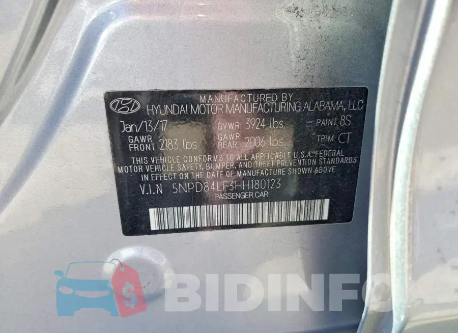 5NPD84LF3HH180123 Photo# 12
