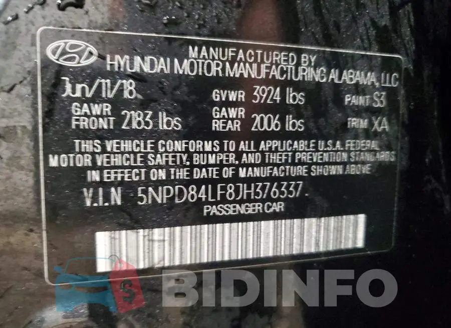 5NPD84LF8JH376337 Photo# 12