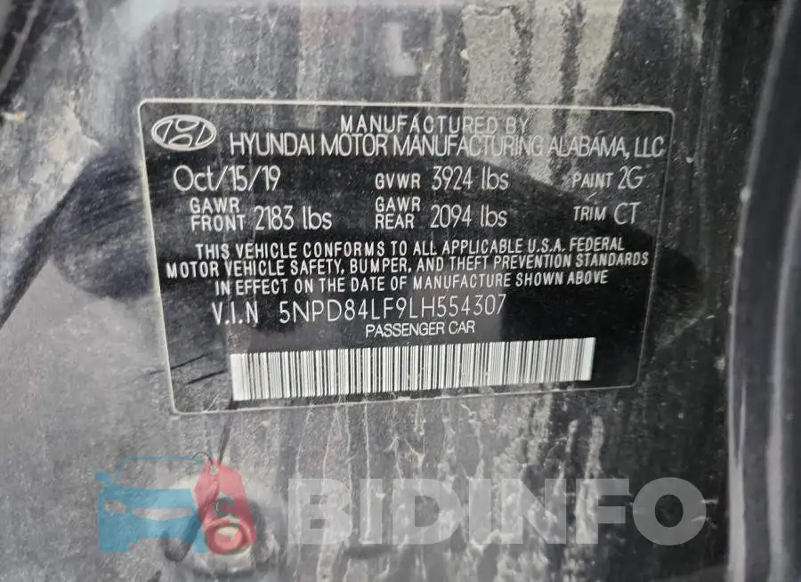 5NPD84LF9LH554307 Photo# 12