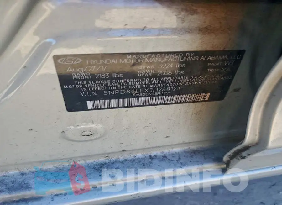 5NPD84LFXJH268124 Photo# 13