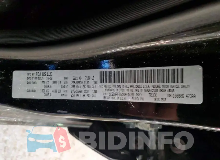 1C6SRFFT5KN644478 Photo# 12