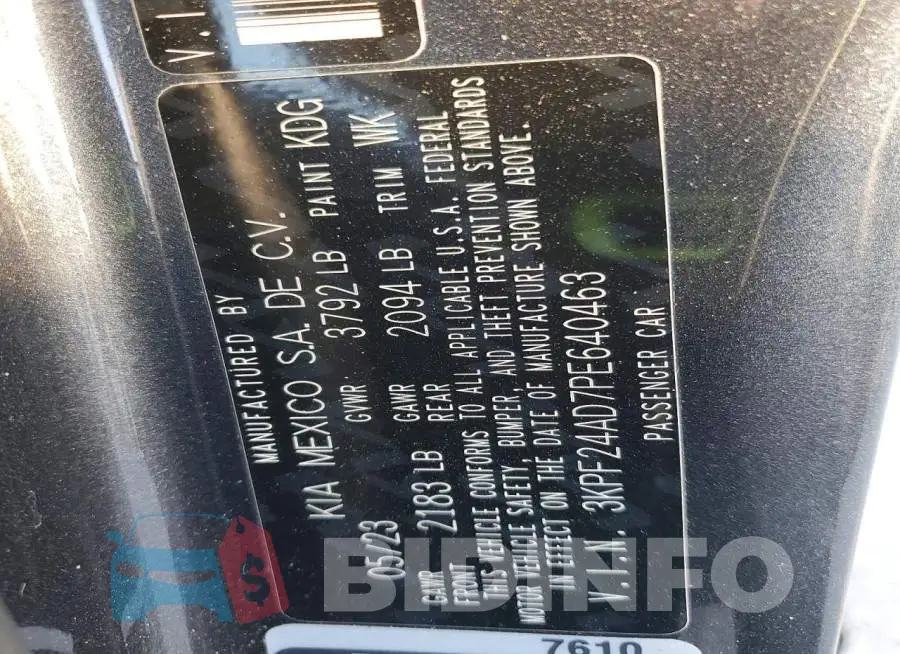 3KPF24AD7PE640463 Photo# 12