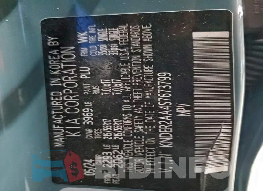 KNDER2AA4S7673799 Photo# 14