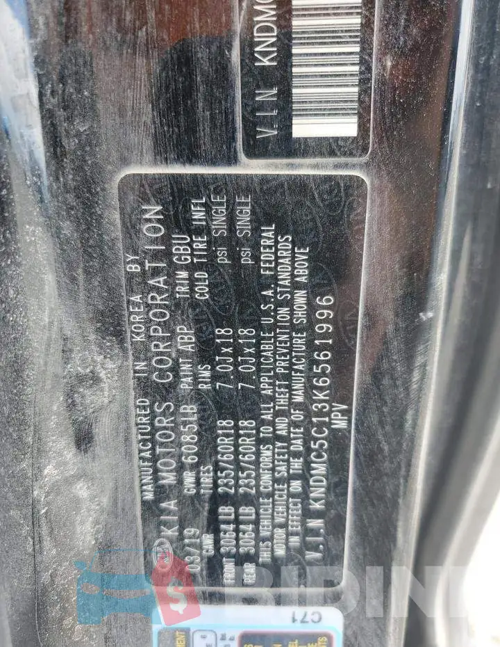 KNDMC5C13K6561996 Photo# 13