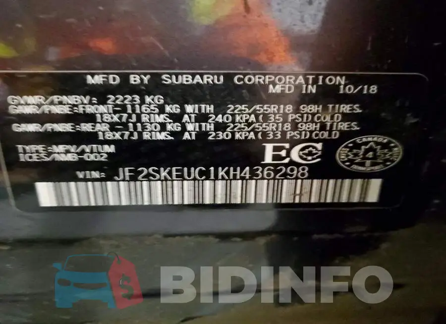 JF2SKEUC1KH436298 Photo# 13