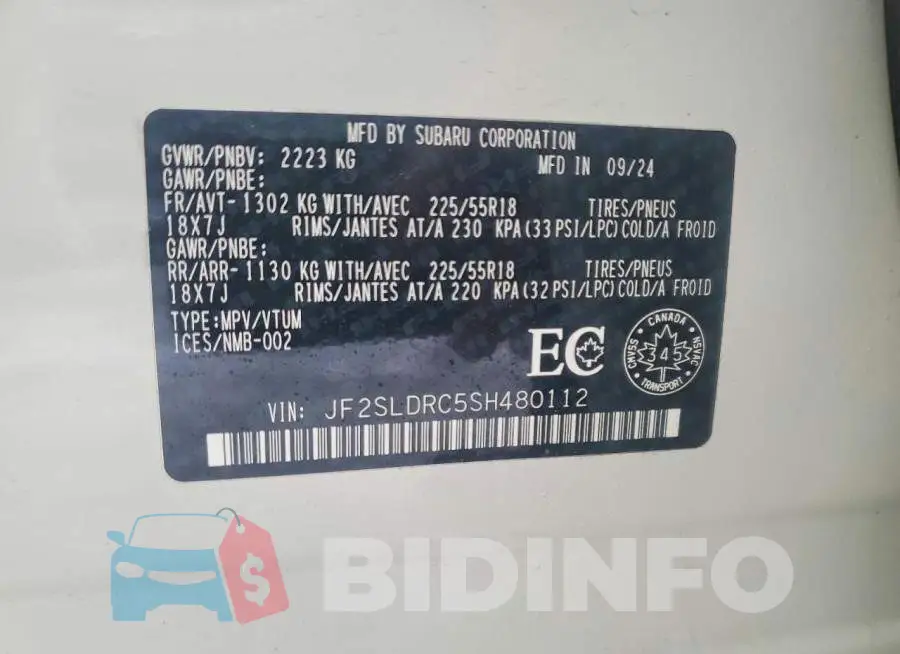 JF2SLDRC5SH480112 Photo# 14