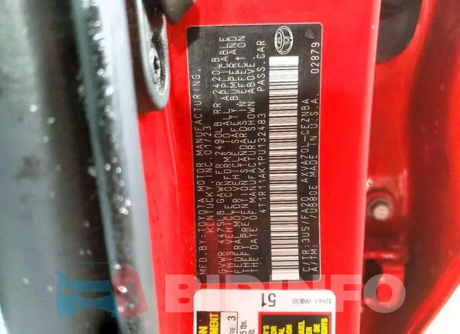 4T1R11AK1PU132483 Photo# 12