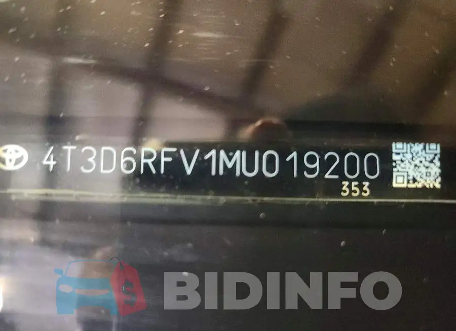 4T3D6RFV1MU019200 Photo# 10