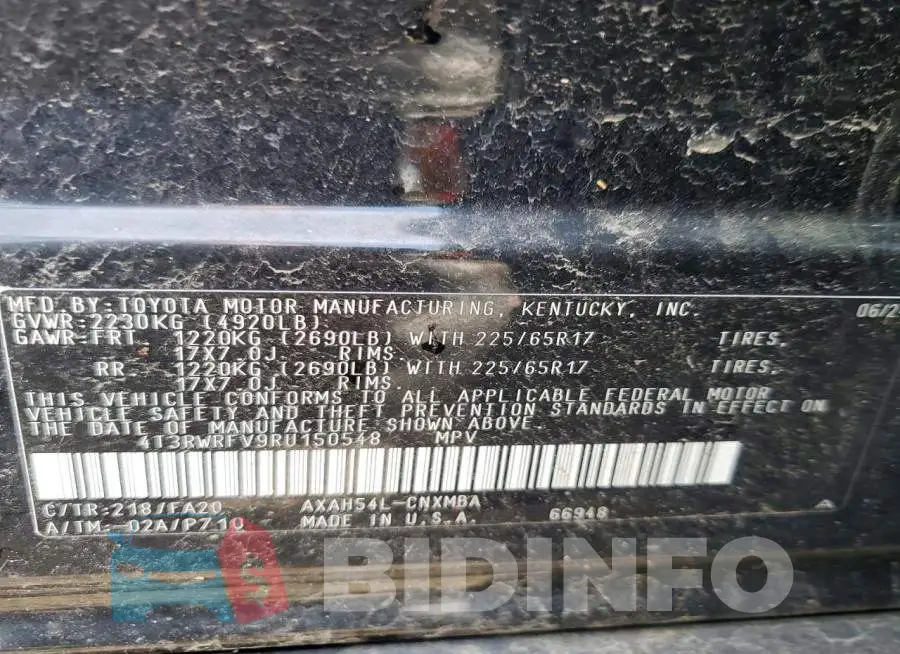 4T3RWRFV9RU150548 Photo# 13
